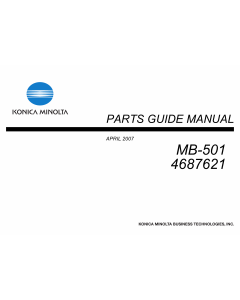 Konica-Minolta Options MB-501 4687621 Parts Manual