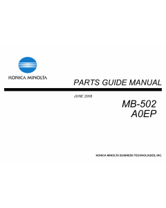 Konica-Minolta Options MB-502 A0EP Parts Manual