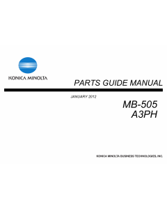 Konica-Minolta Options MB-505 A3PH Parts Manual