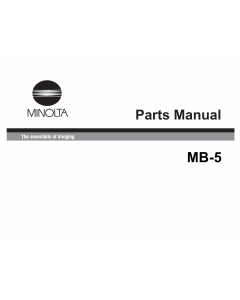 Konica-Minolta Options MB-5 Parts Manual