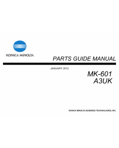 Konica-Minolta Options MK-601 A3UK Parts Manual