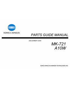 Konica-Minolta Options MK-721 A10W Parts Manual