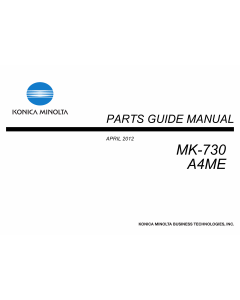 Konica-Minolta Options MK-730 A4ME Parts Manual