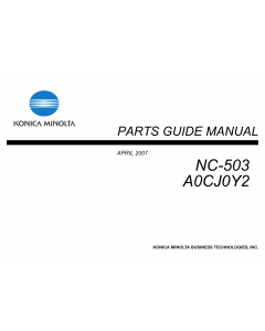 Konica-Minolta Options NC-503 A0CJ0Y2 Parts Manual