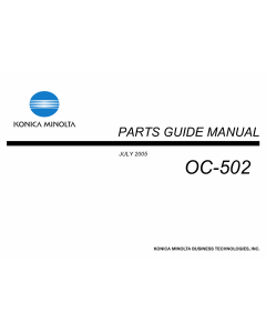 Konica-Minolta Options OC-502 Parts Manual