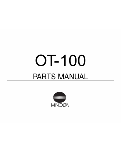Konica-Minolta Options OT-100 Parts Manual