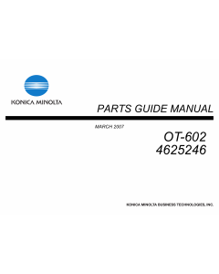 Konica-Minolta Options OT-602 4625246 Parts Manual