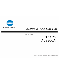 Konica-Minolta Options PC-106 A09300A Parts Manual