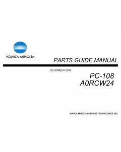 Konica-Minolta Options PC-108 A0RCW24 Parts Manual