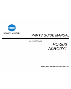Konica-Minolta Options PC-206 A0RC0Y1 Parts Manual