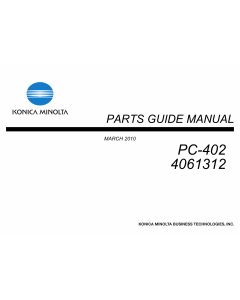 Konica-Minolta Options PC-402 4061312 Parts Manual