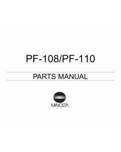 Konica-Minolta Options PF-108 110 Parts Manual