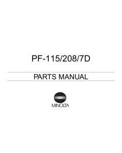 Konica-Minolta Options PF-115 208 7D Parts Manual