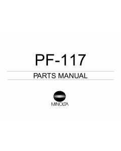 Konica-Minolta Options PF-117 Parts Manual