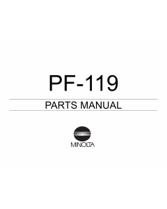 Konica-Minolta Options PF-119 Parts Manual