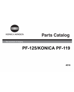 Konica-Minolta Options PF-125 4516 Parts Manual