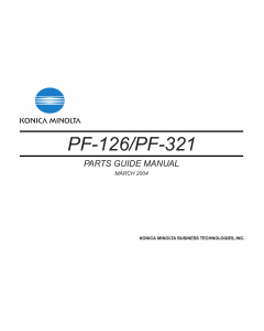 Konica-Minolta Options PF-126 321 Parts Manual