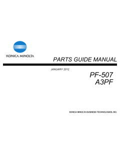 Konica-Minolta Options PF-507 A3PF Parts Manual