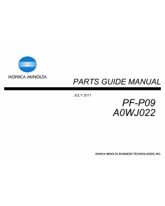 Konica-Minolta Options PF-P09 A0WJ022 Parts Manual