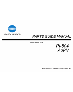 Konica-Minolta Options PI-504 A0PV Parts Manual