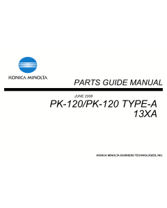 Konica-Minolta Options PK-120 120A 13XA Parts Manual