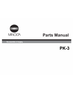 Konica-Minolta Options PK-3 Parts Manual