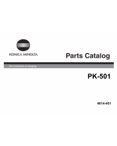 Konica-Minolta Options PK-501 4614-451 Parts Manual