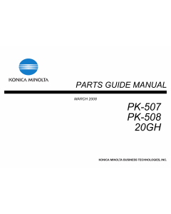 Konica-Minolta Options PK-507 508 20GH Parts Manual