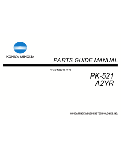 Konica-Minolta Options PK-521 A2YR Parts Manual