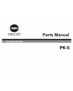 Konica-Minolta Options PK-5 Parts Manual