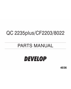 Konica-Minolta Options QC-2235plus CF2203 8022 Parts Manual