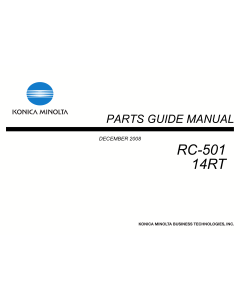 Konica-Minolta Options RC-501 14RT Parts Manual