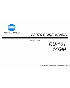 Konica-Minolta Options RU-101 14GM Parts Manual