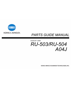 Konica-Minolta Options RU-503 RU-504 A04J Parts Manual
