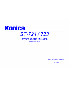 Konica-Minolta Options ST-723 724 Parts Manual