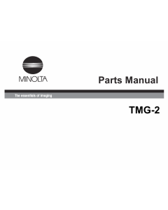 Konica-Minolta Options TMG-2 Parts Manual