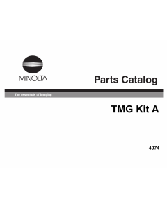 Konica-Minolta Options TMG-Kit-A Parts Manual