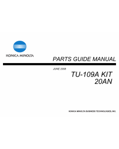 Konica-Minolta Options TU-109A-Kit 20AN Parts Manual