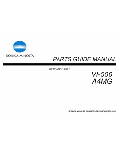 Konica-Minolta Options VI-506 A4MG Parts Manual