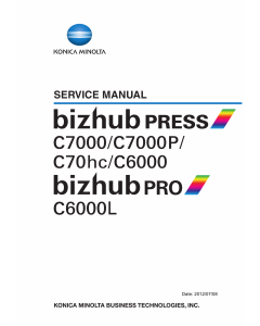 Konica-Minolta bizhub-PRESS C7000 C7000P C6000 C70hc PRO 6000L Service Manual
