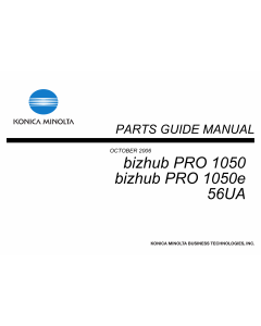 Konica-Minolta bizhub-PRO 1050 1050e Parts Manual