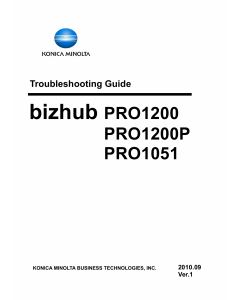 Konica-Minolta bizhub-PRO 1051 1200 1200P Troubleshooting Service Manual