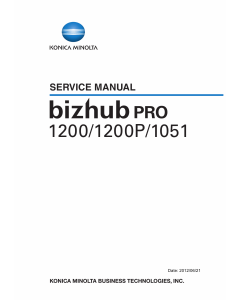 Konica-Minolta bizhub-PRO 1200 1200P 1051 Service Manual