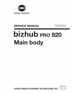 Konica-Minolta bizhub-PRO 920 FIELD-SERVICE Service Manual