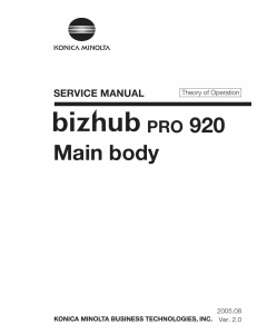 Konica-Minolta bizhub-PRO 920 THEORY-OPERATION Service Manual