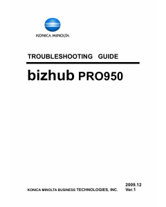 Konica-Minolta bizhub-PRO 950 TROUBLESHOOTING Service Manual