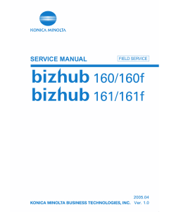 Konica-Minolta bizhub 160 160f 161 161f FIELD-SERVICE Service Manual