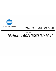 Konica-Minolta bizhub 160 160f 161 161f Parts Manual