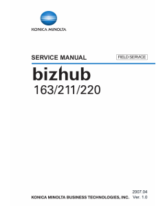 Konica-Minolta bizhub 163 211 220 FIELD-SERVICE Service Manual