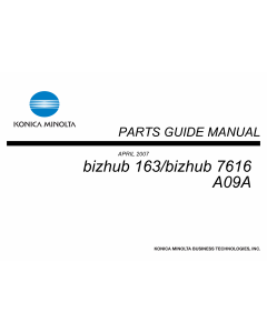 Konica-Minolta bizhub 163 7616 Parts Manual